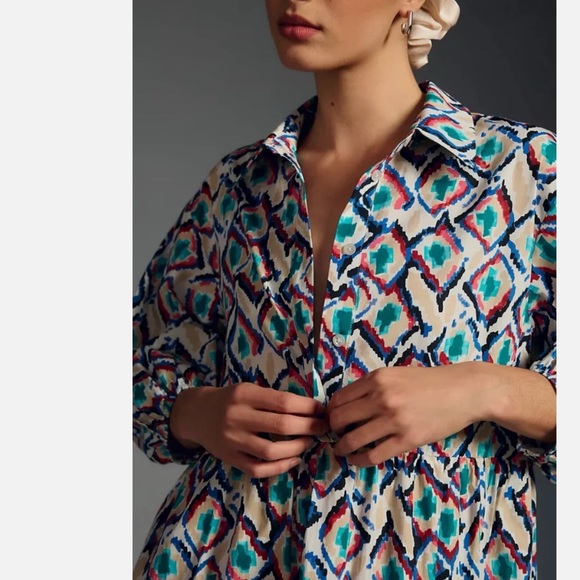 The Bettina Tiered Shirt Dress by Maeve - Picture 5 of 15